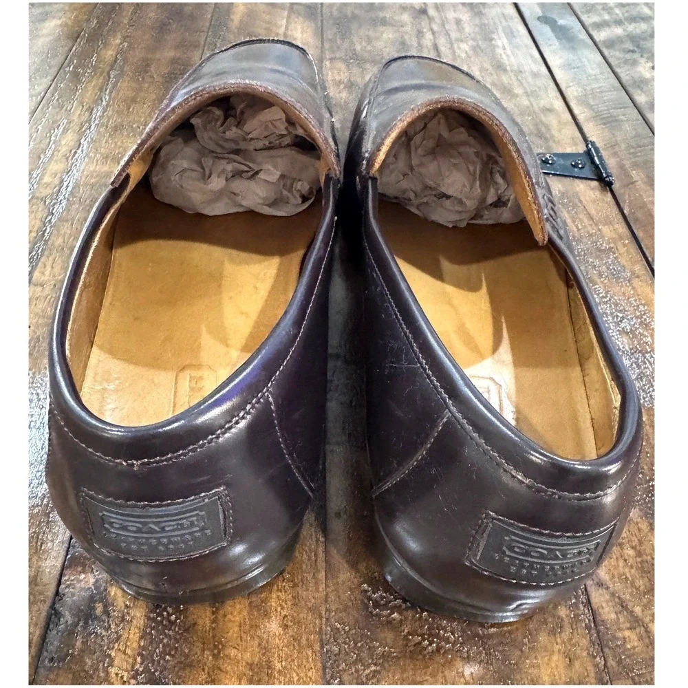 Vintage Y2K Coach Genuine Leather Loafers Mens US 13 EU 46 Slip On Square Toe